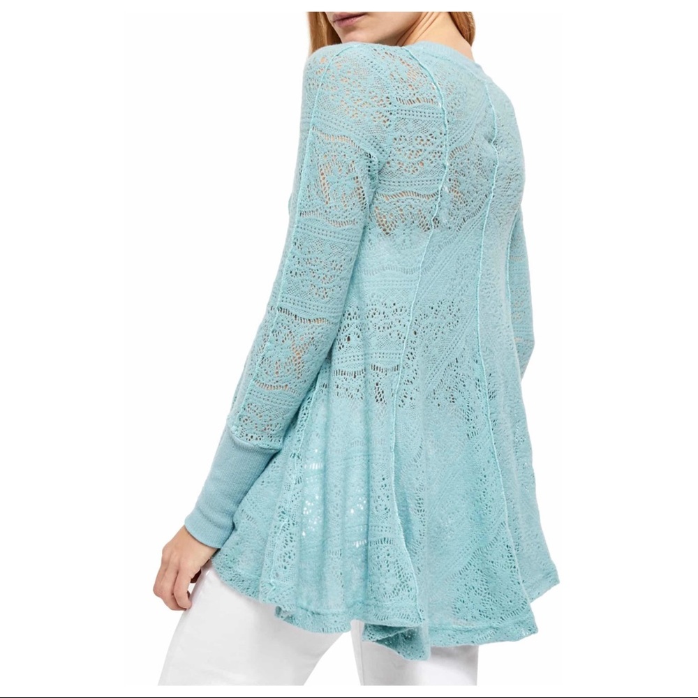 FREE PEOPLE BOHO FLOWY TUNIC SWEATER MINI A2C - Picture 4 of 16